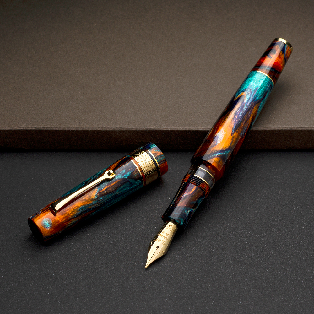 レオナルド スーパーノヴァ BOHEMIAN TWILIGHTペン先 14K F Leonardo Supernova 2023 Bohemian Twilight GT Fountain pen - Vulpen